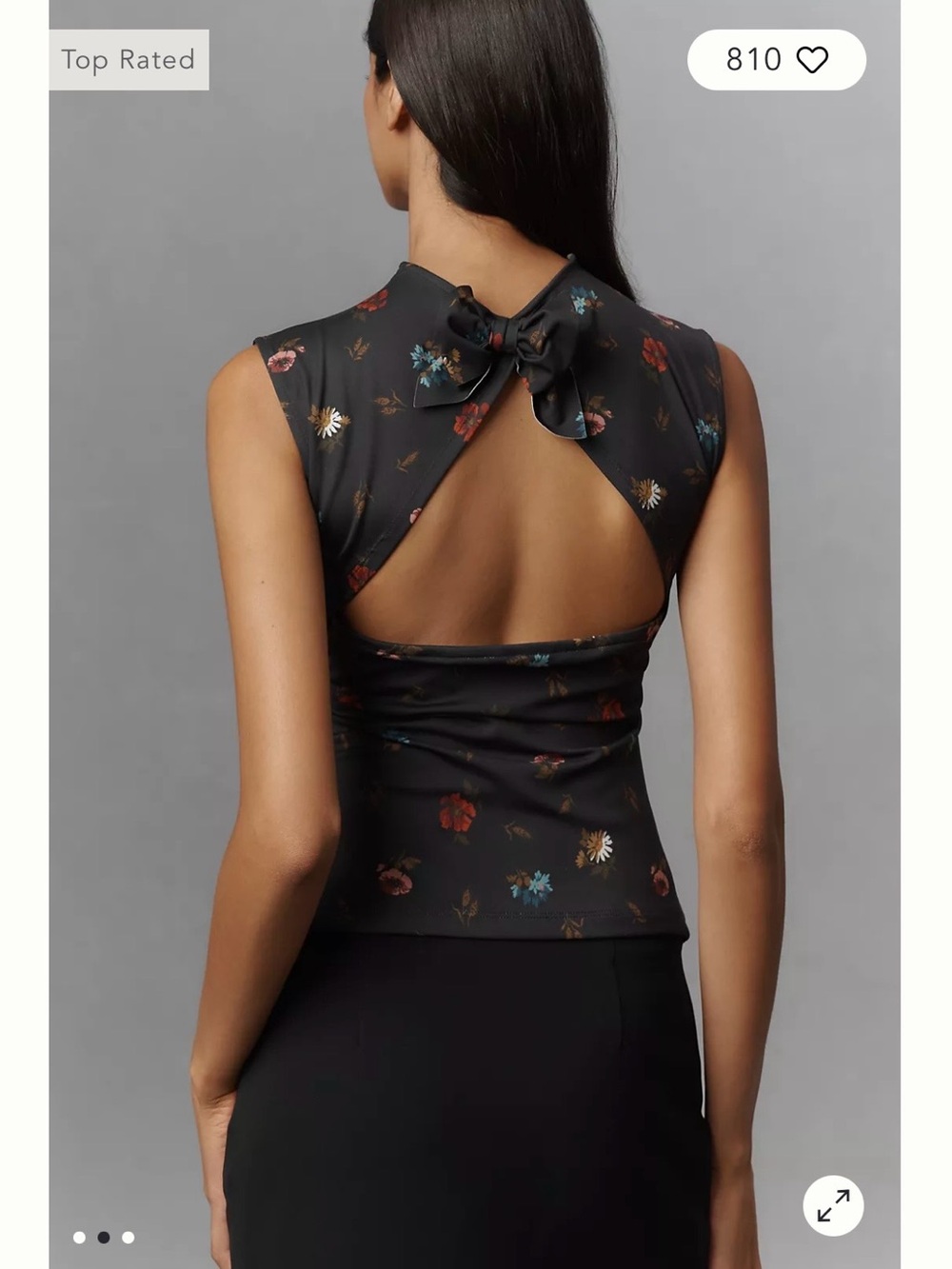 NWT Anthropologie Maeve Bow-Back Muscle Top